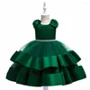 Mädchen Kleider Mädchen Prinzessin Kleid Ballkleid Bogen Perlen Kinder Für Party Hochzeit Sommer Ärmellose Mesh Kleinkind Teenager Kinder Kleidung