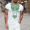 Herren T-Shirts Herren T-Shirt Sommer Kurzarm Top Totem Print T-Shirt Lockeres und bequemes gezeichnetes lässiges T-Shirt Retro Große Herrenbekleidung 230718