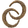 Flores decorativas 2 piezas Mubarak Rattan Wreath Circle Material de bricolaje Guirnalda Vine Adorno de Navidad Grapevine Marco de Navidad Artesanías Anillo