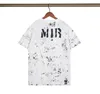 Summer Men's T-shirts kvalitetsdesigner män amirs t-shirt tryck t-shirts kort ärm avslappnad bokstav t-shirt lös mäns tee crewneck överdimensionerad tee graffiti t-shirts