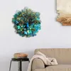 Decorative Flowers Peacock Wreath Artificial Decor Wall 45cm Outdoor Indoor Round House Garland