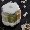 Storage Bottles Convenient Rice Container Multi-purpose Can 360 Degree Rotation Quantitative Control