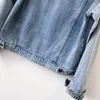 Frauen Jacken Design Mode Perlen Kurze Denim Jacke Für Frauen Frühling Herbst 2023 Licht Farbe Top Mantel Mujer Chaqueta z1623