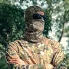 Radfahren Caps Masken Taktische Tarnung Maske Sturmhaube Sommer Atmungsaktive Vollgesichtsmaske Schal Männer Armee Militär Hut Radfahren Maske Bandana Halsmanschette T230718