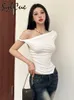 Women's T Shirts Sylcue Solid Color Simple Tight Sexy All-match Casual Youth Bright Confident Summer Travel Cool Camisole Vest