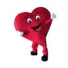 Costume della mascotte del cuore rosso di Halloween di alta qualità personalizza il carattere di tema del fumetto Love Plush Anime per adulti Carnevale di Natale f274R