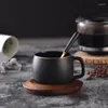 Koppar Saucers Scandinavian Ceramic Coffee and Creative Phnom Penh Matte Black Espresso Party Drinkware