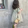 女の子のドレスメラリオフラワーガールズドレス幼児花メッシュ夏の服カジュアルコスチュームベースドス