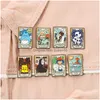 Pins Brooches Tarot Enamel Pins Custom Noface-Man Calcifer San Howl Kiki Ponyo Lapel Badges Cartoon Jewelry Gift Drop Delivery Dh8Tf