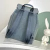 Zaino in denim sbiadito Borsa da viaggio Uomo Donna Borsone da viaggio Borse da scuola Zaini Borsa a mano Vintage Uomo Totes Designer Bookbag Rilievo ricamato su tessuto denim