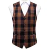 Men's Vests Hi-Tie Jacquard Viscose Mens Vest Striped Waistcoat Sleeveless Jacket Wedding Business Silver Gold Blue Yellow Green Red Pink