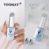 Vernis à Ongles VINIMAY Miroir Métallique Argent Vernis à Ongles Gel Vernis à Ongles Soak Off Gel UV Vernis à Ongles Gel Vernis Lacque Prime 230717