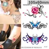 Waterproof Temporary Tattoos For Lady Women Beautiful 3d Rose Butterfly Jewelry Design Flash Tattoo Sticker Free Shipping RC2247