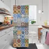 Muurstickers PVC Bloem Koelkast Deur Cover Adhesive Koelkast Muurschildering Behang Voor Keuken Renovatie Waterdichte Poster Sticker 230717