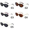 Projektantka Pearl Sunglasss for Woman Classic owal marka okularów słonecznych metalowa rama kobiet okulary uv400