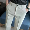 Herrenanzüge Frühling Sommer Slim Business Kleid Hosen Männer Hochwertige dünne atmungsaktive Freizeitanzug Büro Soziale Hochzeit Bräutigam Hose