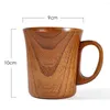 Canecas 280ml caneca de café grande capacidade estilo japonês copo de chá drinkware natural jujuba madeira cerveja leite com alça