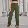 Jeans pour femmes Casual Denim Washed Zipper Cordon Multi Pocket Cargo Pants Baggy Pour Femmes Y2k Vêtements
