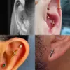 Ombelico Bell Button Rings Right Grand ASTM F136 16G Internamente filettato Cute Sword Helix Stud Orecchino Daith Cartilage Tragus Lobe Pugnale Piercing 230717