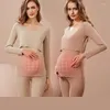 Women's Sleepwear Pregnant Women Autumn Winter Clothes Traceless Thick Thermal Pajama Set Embarazada Breastfeed Comfy Maternity Pregnancy