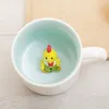 Tazze Tazza in ceramica animale 3D Simpatico cartone animato Latte Caffè Tazza d'acqua Colazione Novità Regali Natale per bambini Personalizzato