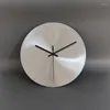 Orologi da parete Moderno Minimalista Stile industriale Orologio da soggiorno argento senza numero Decorazione da studio Nordico
