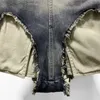 Kadınlar Short's Orijinal Tasarım Markası Highquality Washed Fermuar Kot Moda Yüksek Bel Cep Ünlü Lüks Denim Şort Pantolon 230718