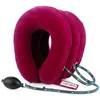 Dispositif de traction cervicale domestique dispositif gonflable épaissit voyage tête de cou soins oreiller gonflable et support de cou