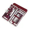 Наборы для гвоздей 19pcs/set clipper set набор из нержавеющей стали Manicure 19 в 1 Профессиональные педикюрные инструменты Drop