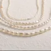 Chains Trendy Women Tiny Pear Minimalist Real Pecklace1.8-2mm/2.2-2.8mm/3-4mmSize Freshwater Dainty Choker Gift For Her
