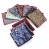 Bow Ties Men's Handkerchief Paisley Polyester Scarves Woven Floral Pocket Square Hankies Wedding Vestidos Luxury Hanky