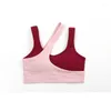 Yoga outfit tjej sport bh sexig tank skörd topp träning underkläder kvinnor atletisk väst gym fitness skjorta sportkläder