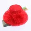 Cappelli a tesa larga Big Beach per donna Primavera Estate Cappello parasole a rete Temperamento floreale Abito da sposa Sun Dome Large