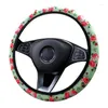 Housses de volant Rose fleurs couverture fleur protecteur universel Floral voiture automobile coussins confort poignée pour