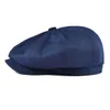 Newsboy Hats Botvela Newsboy Cap Мужской твил твил хлопок восьми панель женский бейкерский мальчик кепки ретро большие большие шляпы мужчина Boina Green Beret Hkd230718