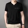 Men's T Shirts Middle-aged Fashion Men T-shirt Business Summer Tees Casual Breathable Light Luxury Round Neck Short Sleeve Top