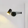 Candeeiro de parede nórdico simples quarto de cabeceira dobrável balancim haste longa luz sala de estar decoração de fundo led