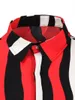 Männer Hemden Anzug Hemd Casual Büro Straße Outdoor Rot Schwarz Unregelmäßige Streifen Mode Passenden 2023 Verkauf Tops Plus