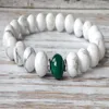 SN1074 2016 Mens Yoga Bracelet Howlite Malachite Bracelet Pierre Naturelle Mala Perles Bijoux Whole211i