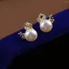 Stud Earrings Natural Freshwater Pearl Baroque Antler Shape Exquisite Accessories Women Personality Wedding Party Jewelry