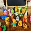 Borradores de lápiz Borradores de animales de montaje extraíbles para favores de fiesta Juegos divertidos Rompecabezas para niños Toys286S