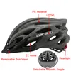 Casques de cyclisme Casque de sécurité ultra-léger Moto extérieure Vélo Feu arrière Lentille amovible Visière Vélo de route de montagne 230717