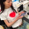 T-shirt femme Karrram Y2k Aesthetics Crop Top Grunge Diamond T-shirt à manches courtes Slim E-girl 2000s Vêtements Mode coréenne Streetwear Harajuku 230717