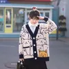 Men's Sweaters College Style Autumn And Winter Japanese Sweet Cute Cartoon Sweater Jacket Male Female Students Korean Version Loose Ver