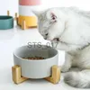 Mangiatoie per ciotole per cani Altre forniture per animali domestici Ciotola per animali domestici in ceramica Forniture per l'alimentazione di cuccioli di gatto Ciotole doppie per animali domestici Mangiatoia per acqua per cibo per cani Accessori per cani Opzione di colori multipli durevoli