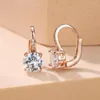 Boucles d'oreilles créoles bleu Royal rouge violet vert pierre ronde pour les femmes couleur or Rose petite boucle d'oreille Zircon cerceaux fête bijoux cadeau