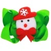 Noeuds de Noël pour les filles Santa Hairbows Snow Man Bows pour les tenues assorties de vacances Noël pour enfants