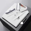 Men's Polos Men's golf clothing spring and autumn middle-aged Men short-sleeved T-shirt solid color thin lapel bottoming shirt casual trend 230717