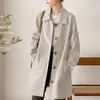 Women's Trench Coats Spring And Autumn Medium Long Coat Korean Version Loose Simple Student Ins Tide Wild Fashion Windbreaker Miss