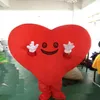 2019 Factory Outlet Love Red Heart Mascot Costume Halloween Wedding Party cuore rosso cartone animato Costume Fancy Dress Adult Childre258u